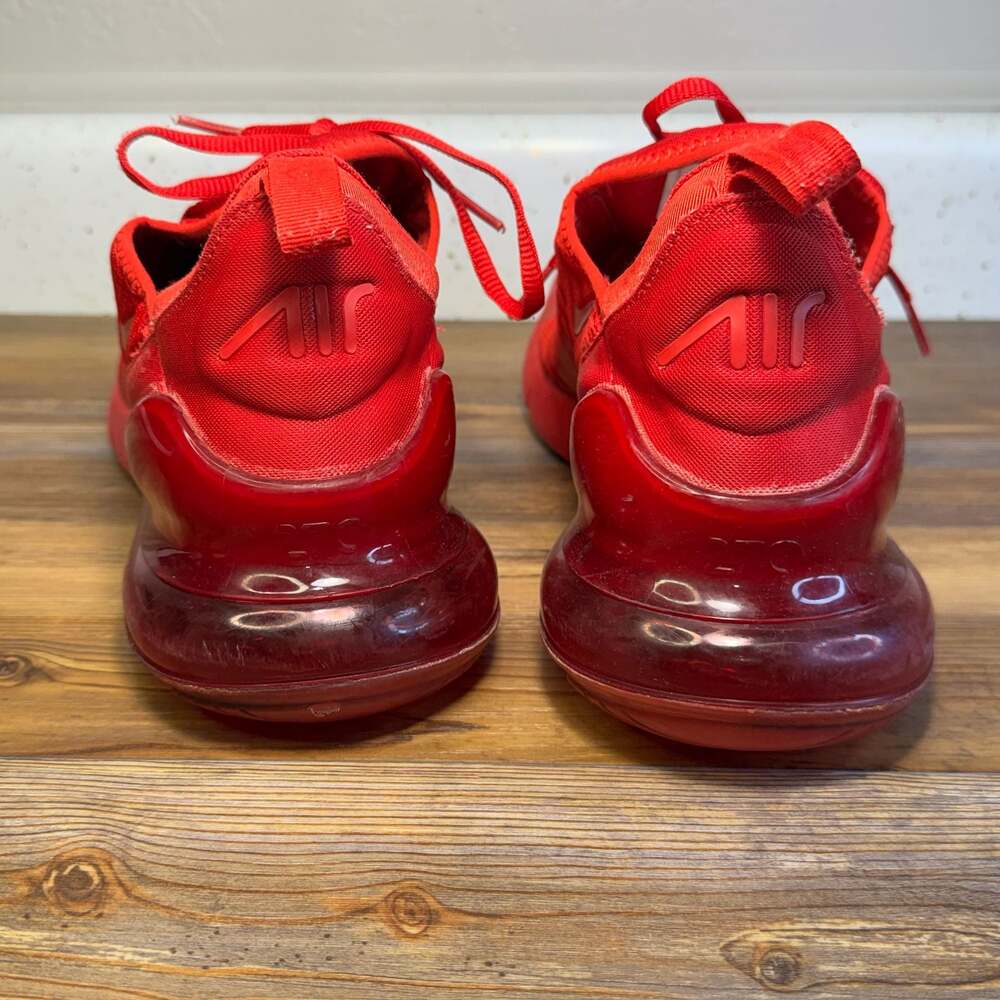 Nike Air Max 270 Triple Red Sneakers Size 11 - Picture 5 of 9